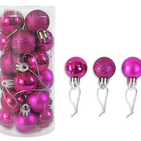 Shiny Matte Christmas Ball Ornaments (24 Pcs)