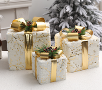 Plush Christmas Gift Box Decorations (3 Pcs)
