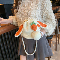 Crochet Bunny Wool Shoulder Bags