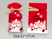 Christmas Gift Ribbon Drawstring Wrap Candy Bag (50 Pcs)
