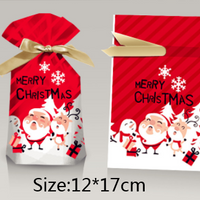 Christmas Gift Ribbon Drawstring Wrap Candy Bag (50 Pcs)