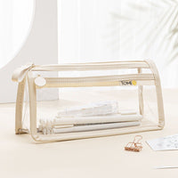 Transparent Double-layer Pencil Case Exam Special Large Capacity
