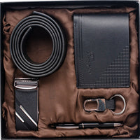Belt Wallet Keychain Pen Practical 4 Pcs Gift Sets (Mens)
