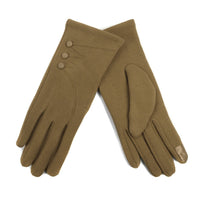 Stylish Touch Screen Gloves with Button Accent