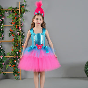 Trolls Anime Dress Costume (Child)