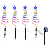 Spiral Christmas Tree Solar Yard Stakes
