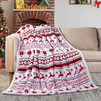 Flannel Christmas Blankets Double Layer
