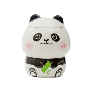 Tasse panda en relief de dessin animé avec couvercle et cuillère