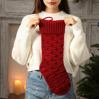 Christmas Gift Bag Decorative Socks Knitted Hanging Decoration
