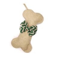 Christmas Stockings Jute Dog Bone Fish Shape Christmas Decoration
