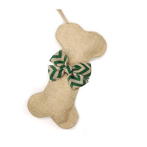 Christmas Stockings Jute Dog Bone Fish Shape Christmas Decoration