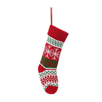 Red And Green Wool Christmas Stockings
