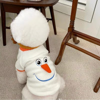 Sudadera para perro muñeco de nieve