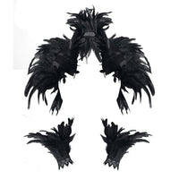 Costume Feather Shawl Bracelet Set