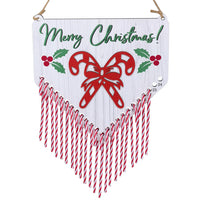 Wooden Christmas Candy Cane Countdown Decoration
