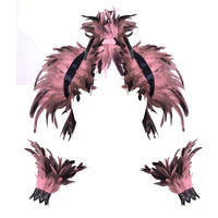 Costume Feather Shawl Bracelet Set