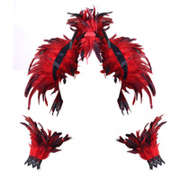 Costume Feather Shawl Bracelet Set