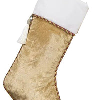 White Gold Velvet Christmas Stockings