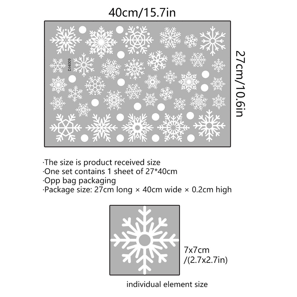 White Snowflake Christmas Wall Decals