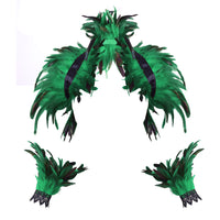 Costume Feather Shawl Bracelet Set