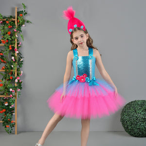 Trolls Anime Dress Costume (Child)