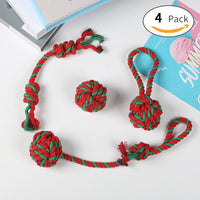 Pet Toy Christmas Gift Suit Dog Molar Clean Tooth Rope Knot
