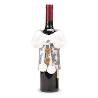 Fur Ball Knitted Shawl Wine Bottle Cover
