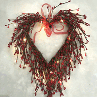 Heart Love Wreath With Lights
