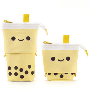 Cute Boba Bubble Milk Tea Pencil Cases