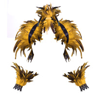 Costume Feather Shawl Bracelet Set