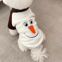 Sweat-shirt chien bonhomme de neige