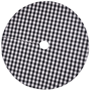 Black And White Plaid Christmas Tree Skirt