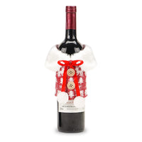 Fur Ball Knitted Shawl Wine Bottle Cover
