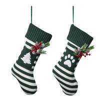 Christmas Knitted Stripe Stockings
