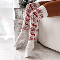 Winter Christmas Warm Knitted Over-the-Knee Socks