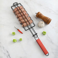 Hot Dog Grilling Rack with Wooden Handle