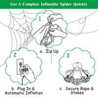 6 Feet Halloween Decorate Inflatable Spider