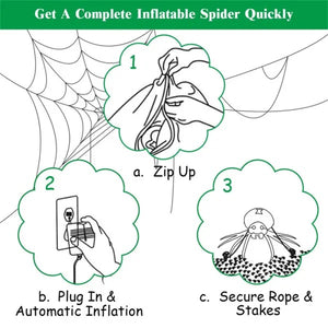 6 Feet Halloween Decorate Inflatable Spider