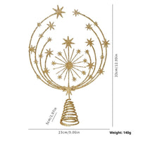 Silver or Gold Sparkling Christmas Tree Topper
