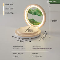 Creative Quicksand Painting Mobile Phone Charging Bluetooth Speaker Desk Lamp
