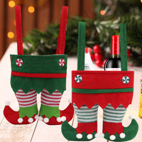 Christmas Elf Legs Candy Wine Gift Bags
