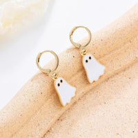 Halloween Cute Ghost Huggie Hoop Earrings
