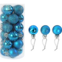 Shiny Matte Christmas Ball Ornaments (24 Pcs)