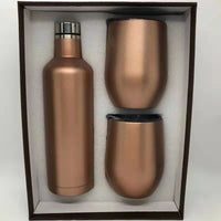 304 Stainless Steel 500ml Insulated Wine Bottle Wine Cup Gift Box Set