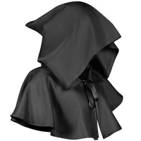 Grim Reaper Hood, Black Medieval Hood, Gothic Cosplay
