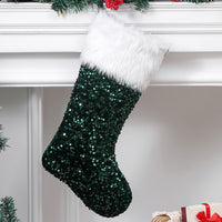 Sequined Plush Holiday Stockings
