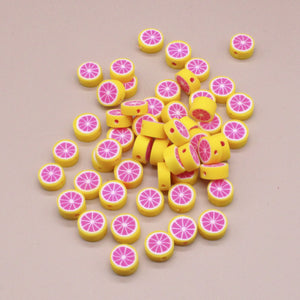 Soft Ceramic Fruit Shape Beads (50 Pcs)