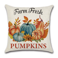 Pillowcase Linen Pumpkin Cartoon Car Thanksgiving Wreath