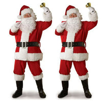 Santa Claus Golden Velvet Performance Costume
