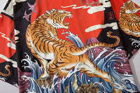 Japanese Ukiyo-e Robe Costume Tiger Print Kimono
